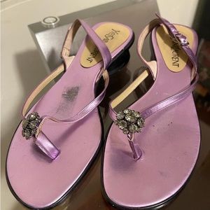 YSL Flat Sandals With Heels Open Toe